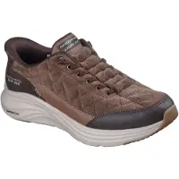 SKECHERS para homem. 232618 Ténis Slip-Ins: Contour Foam - Cozy Fit Cordelux castanho escuro (41), Marrom, Plano, Cordão, Casual