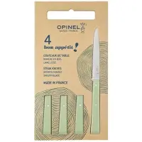 Opinel Bon Appetit 3326 Sage, conjunto de facas de mesa de 4 peças