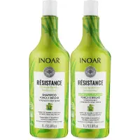 INOAR Conjunto Resistance Bambu para cabelos frágeis e cansados 2×1000 ml