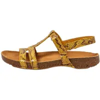 Art para mulher. 10946S1XT003_024 Sandálias de couro 0946S I Breathe amarelo (37), Plano, Velcro, Casual