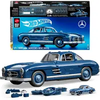 Mega Jogo De Construção Hot Wheels Premium Mercedes 300sl Car 1600 Peças