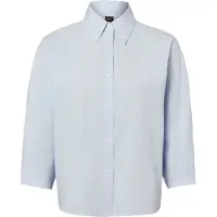 BOSS para mulher. 50553519 Camisa azul Belenta (36), Casual, Algodão, Manga 3/4