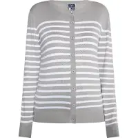 Dreimaster Maritim Casaco de malha cinzento / branco