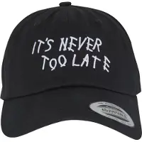 Mister tee Boné 'Never Too Late' preto / branco
