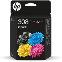 HP Pack 308 tinteiro preto + cor (original)