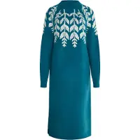 Usha Vestido de malha 'Lurea' petróleo / branco