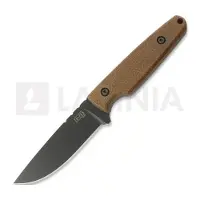 Za Pas Faca Handie, Brown Micarta, Black Coating