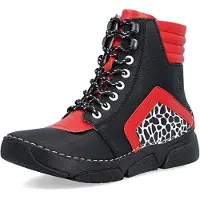 Rieker Botim com fivela vermelho / preto / branco