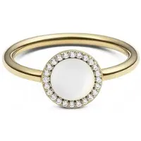 Daniel Wellington Anel de Ouro Audrey DW0040129 com Madrepérola e Cristais - Circunferência: 62 mm