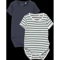 Minymo Macacão/Body bege / azul pombo / azul escuro