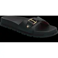 Ralph Lauren para mulher. 802982883002 Tasha Flip Flop Leather Sandals preto (40), Couro, Plano, Nenhum, Casual