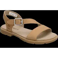 Timberland para mulher. TB0A2R2TEN21 Sandálias com tira traseira em pele castanha Calista Bay (40 W), Couro, Marrom, Plano, Fivela, Casual