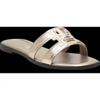 Tommy Hilfiger para mulher. FW0FW09325 Mulas em pele dourada metalizada (38), Couro, Plano, Nenhum, Casual