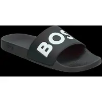 BOSS para homem. 50536835 Chinelos Aryeh pretos (41), Plano, Nenhum, Beachwear