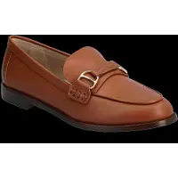 Ralph Lauren para mulher. 802P02121002 Mocassins Tasha de couro castanho (38), Marrom, Plano, 1 a 3cm, Nenhum, Casual, Clássico