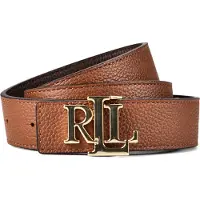 Ralph Lauren para mulher. 412912039002 Cinto de couro castanho reversível (XL), Marrom, Casual, Pele