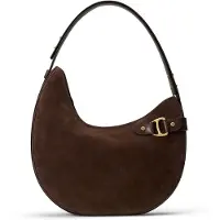 Ralph Lauren para mulher. 431980157009 Bolsa de ombro Tasha grande em camurça castanha (OSFA), Marrom, Casual