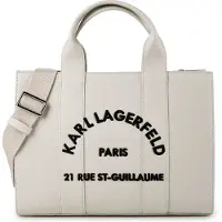 Karl Lagerfeld Malas de tiracolo 'Rue St-Guillaume' preto / branco natural