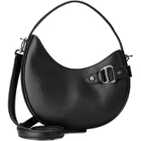 Ralph Lauren para mulher. 431980159002 Saco a tiracolo pequeno em pele Tasha preto (OSFA), Casual