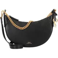 Ralph Lauren para mulher. 428977210001 Bolsa Polo ID mini de couro com corrente preto (OSFA), Casual, Pele
