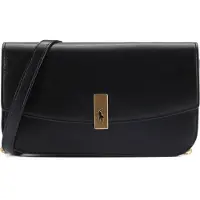 Ralph Lauren para mulher. 427P04993002 Bolsa carteira Polo ID de couro com corrente preto (OSFA), Casual, Pele