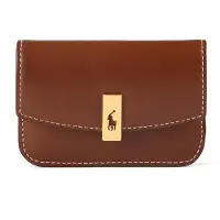 Ralph Lauren para mulher. 427P04990001 Carteira de couro Over Card marrom (OSFA), Casual, Pele
