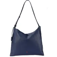 Ralph Lauren para mulher. 428P01442001 Bolsa messenger Polo Play de couro marinho (OSFA), Casual, Pele