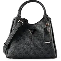 GUESS para mulher. HWSG6974050 Mala carryall pequena Meridian II cinzenta escura (OSFA), Preto, Casual, Poliuretano