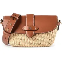 Ralph Lauren para mulher. 431P10158001 Bolsa de mão castanha Lynden (OSFA), Bege, Casual, Pele