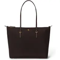 Ralph Lauren para mulher. 431916737054 Saco médio Keaton em nylon castanho escuro (OSFA), Marrom, Casual, Nylon reciclado