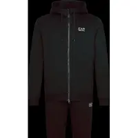 EA7 para homem. 8NPV63_PJVRZ Fato de treino preto liso (L), Casual, Esportivo, Algodão, Multisport, Manga comprida