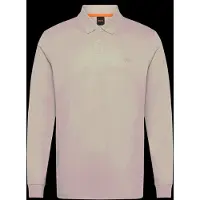 BOSS para homem. 50527525 Pólo interlock bege (M), Casual, Algodão, Clássico, Manga comprida