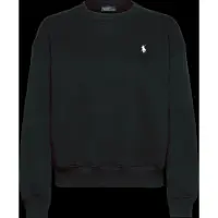 Ralph Lauren para mulher. 211971697003 Camisola de lã com gola redonda preta (L), Preto, Casual, Algodão