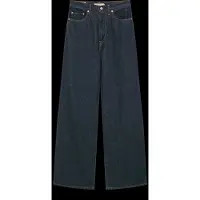 Levi's para mulher. A6081-0019 Calças de ganga de perna larga com nervuras azul (25/32), Casual, Algodão, Denim