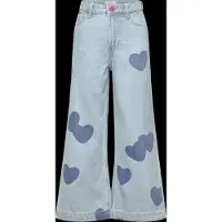 Billieblush para menina. U21877 Calças de ganga Coração azul (5Y= 108cm), Casual, Algodão, Denim, moda infantil