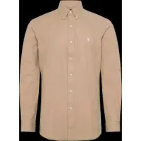 Ralph Lauren para homem. 710929349503 Camisa de popelina elástica Custom Fit bege (M), Casual, Algodão, Manga comprida