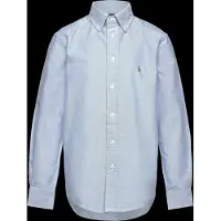 Ralph Lauren para menino. 323677133002 Camisa Oxford azul icónica ((M) 8/9años= 140/149cm), Algodão, Clássico, Manga comprida, moda inf