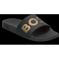 BOSS para homem. 50536835 Chinelos Aryeh preto (45), Plano, Nenhum, Beachwear, PVC