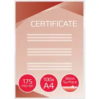 GBC Capas para plastificar A4 | | Brilhantes | 2x175 mícrons | 100 unidades