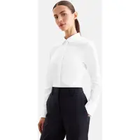 Seidensticker Camisa body preto / branco