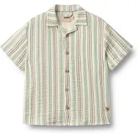 Wheat Camisa 'Anker' azure / castanho claro / verde claro / branco