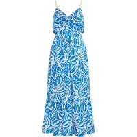 IZIA Vestido de verão azul real / branco