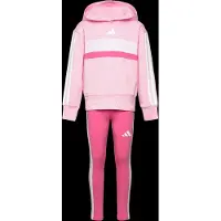 Adidas Fato de treino 'SEASONAL ESSENTIALS TIBERIO 3 STRIPES FLEECE LEGGINGS' rosa / cor-de-rosa / branco