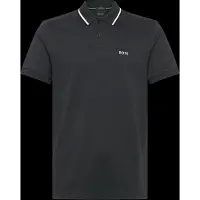 BOSS para homem. 50562481 Pólo com debrum marinho (XL), Preto, Casual, Algodão, Clássico, Manga curta