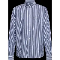 Gant para menino. 930484 Shield Teens camisa de popelina às riscas azul (16años= 176cm), Casual, Algodão, Manga comprida, moda infantil