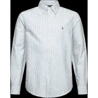 Ralph Lauren para menino. 323677177001 Camisa oxford às riscas brancas ((S) 6/7años= 136/138cm), Azul, Algodão, Clássico, Manga comprid