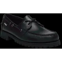 Sebago para homem. 7001HU0 Ranger Sapatos de barco em couro ceroso preto (40), Plano, 1 a 3cm, Cordão, Casual