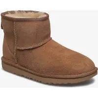 Ugg unisex para criança. 1017715T Classic Mini II Leather Ankle Boots castanho (26), Couro, Marrom, Plano, Nenhum, Casual, Homewear, moda in