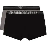 Emporio Armani para homem. EM001014_AF18893 Conjunto 2 Boxers Eco preto, cinzento (XL), Homewear, Cinza, Viscoso