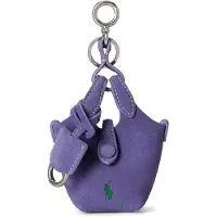 Ralph Lauren para mulher. 427P16457001 Enfeite de bolsa Polo Play de camurça lilás (OSFA), Casual, Pele